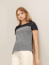 Tom Tailor Kurzärmliges T-Shirt mit Rundhalsausschnitt und Streifenmuster