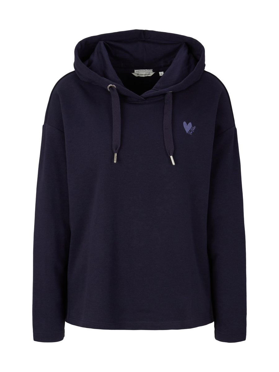 Tom Tailor Kapuzensweatshirt mit Kapuze und Seitenschlitzen