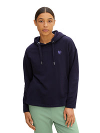 Tom Tailor Kapuzensweatshirt mit Kapuze und Seitenschlitzen