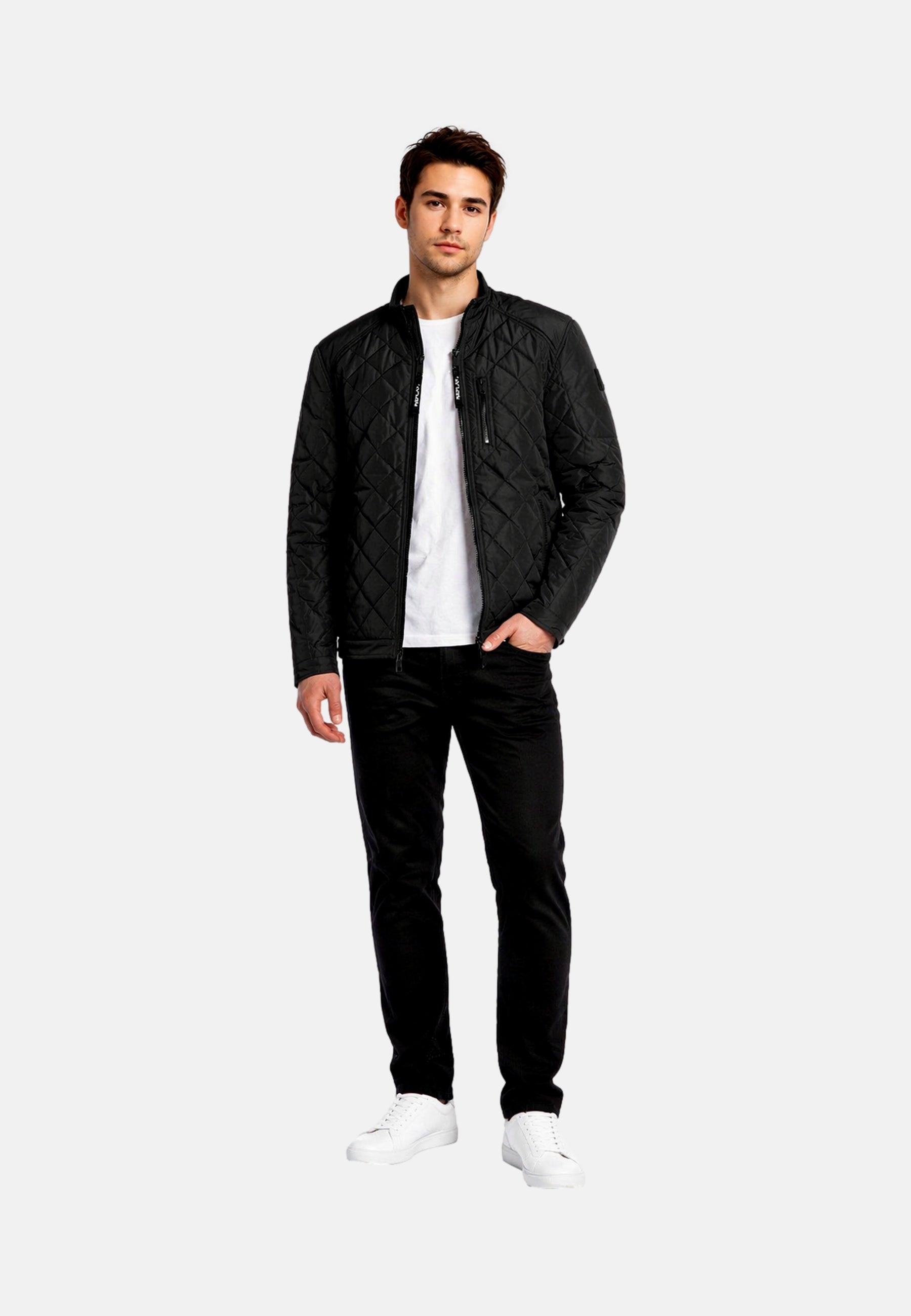 Replay Steppjacke SOFT POLY mit Stehkragen und seitlichen Eingrifftaschen