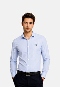 U.S. POLO Popline Langarmhemd Button Down Shirt