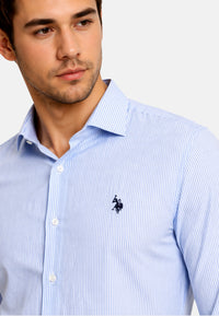 U.S. POLO Popline Langarmhemd Button Down Shirt