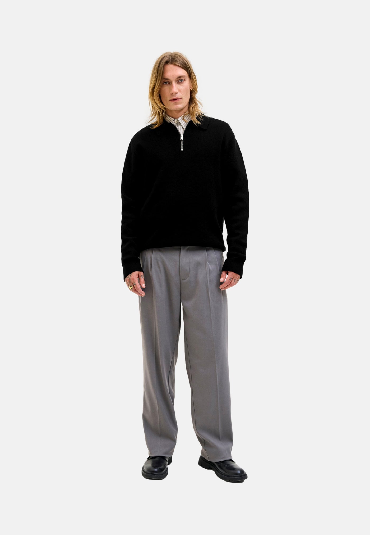 Jack & Jones Milano Langarmshirt mit Polokragen