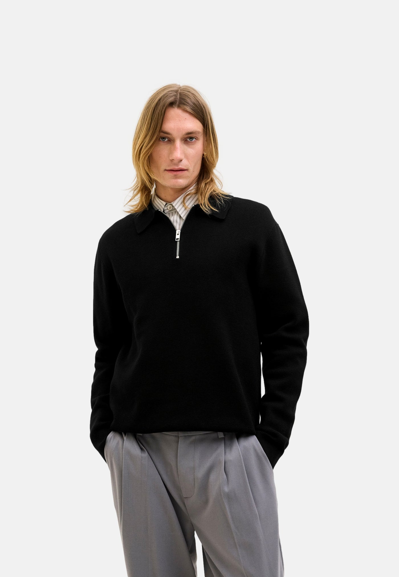 Jack & Jones Milano Langarmshirt mit Polokragen