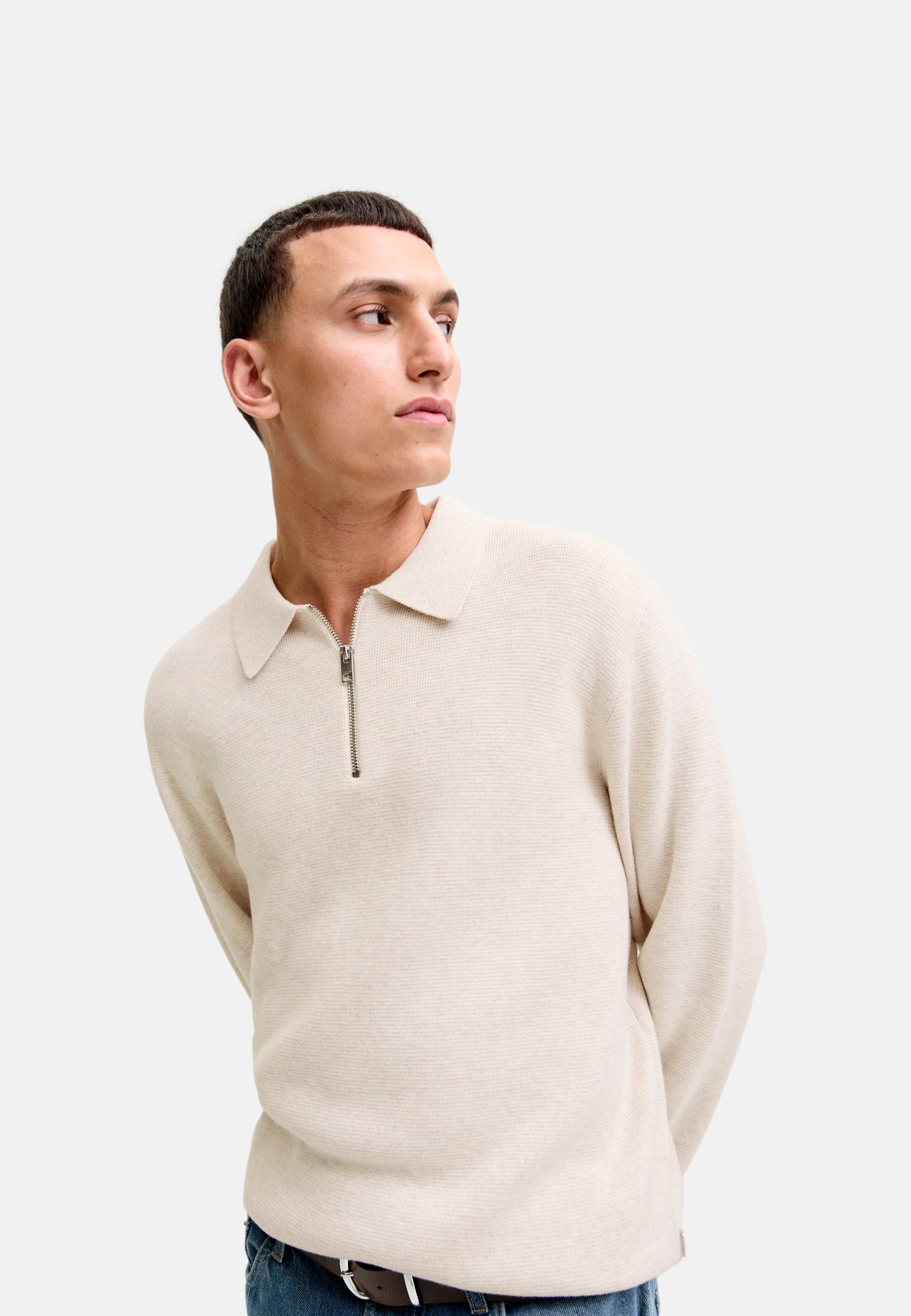Jack & Jones Milano Langarmshirt mit Polokragen