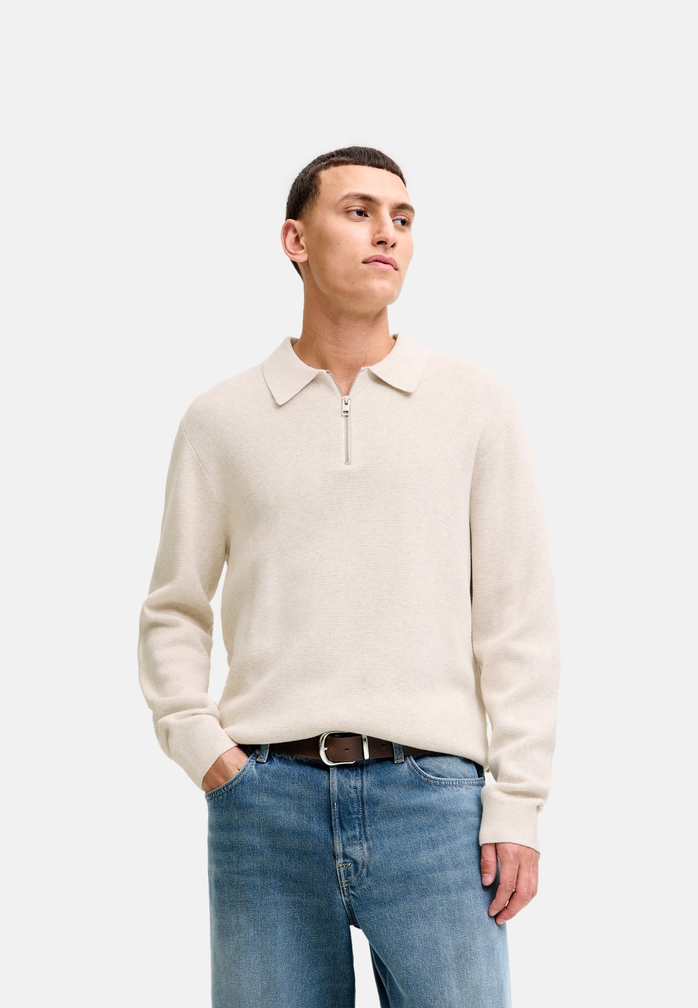 Jack & Jones Milano Langarmshirt mit Polokragen