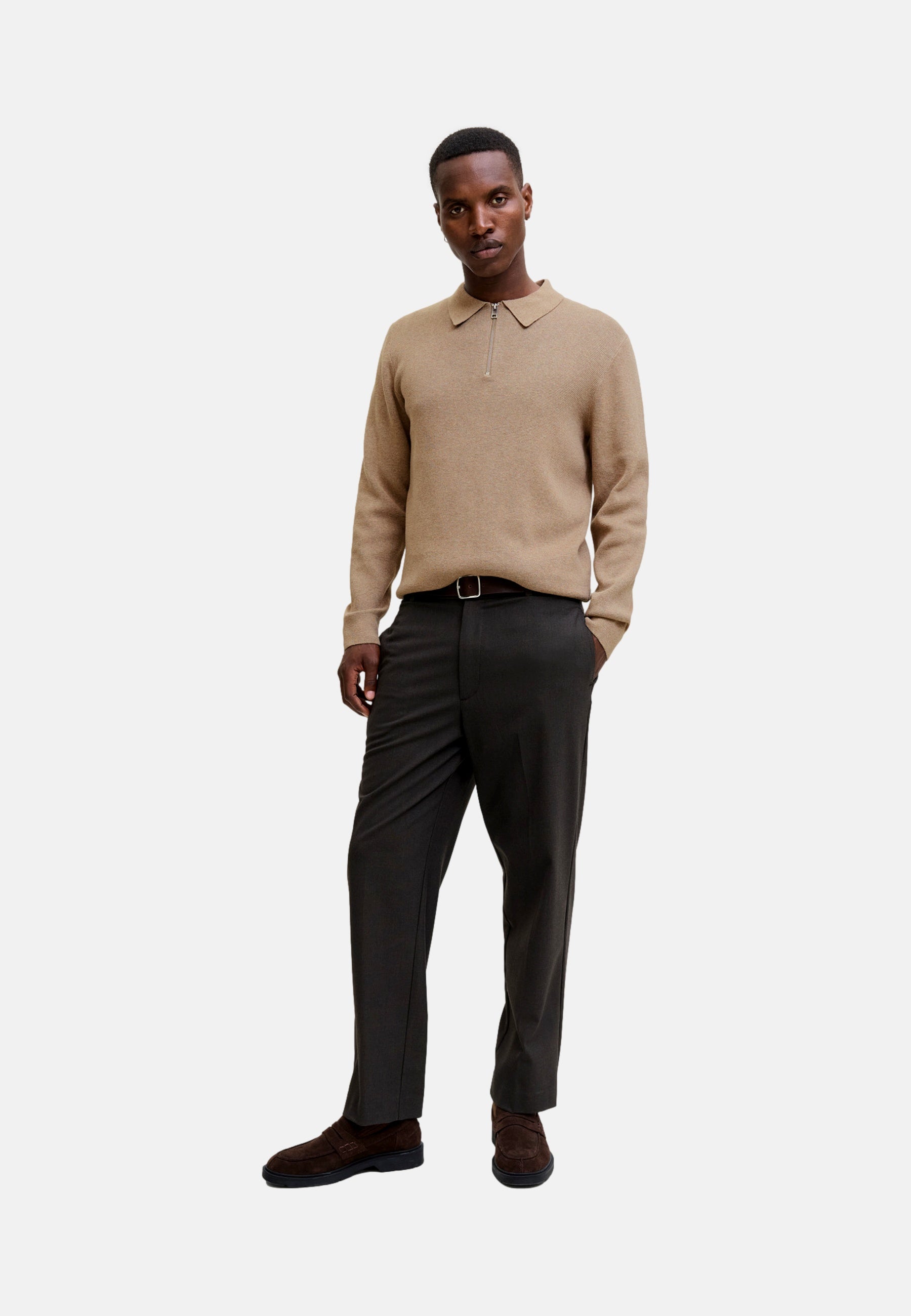 Jack & Jones Milano Langarmshirt mit Polokragen