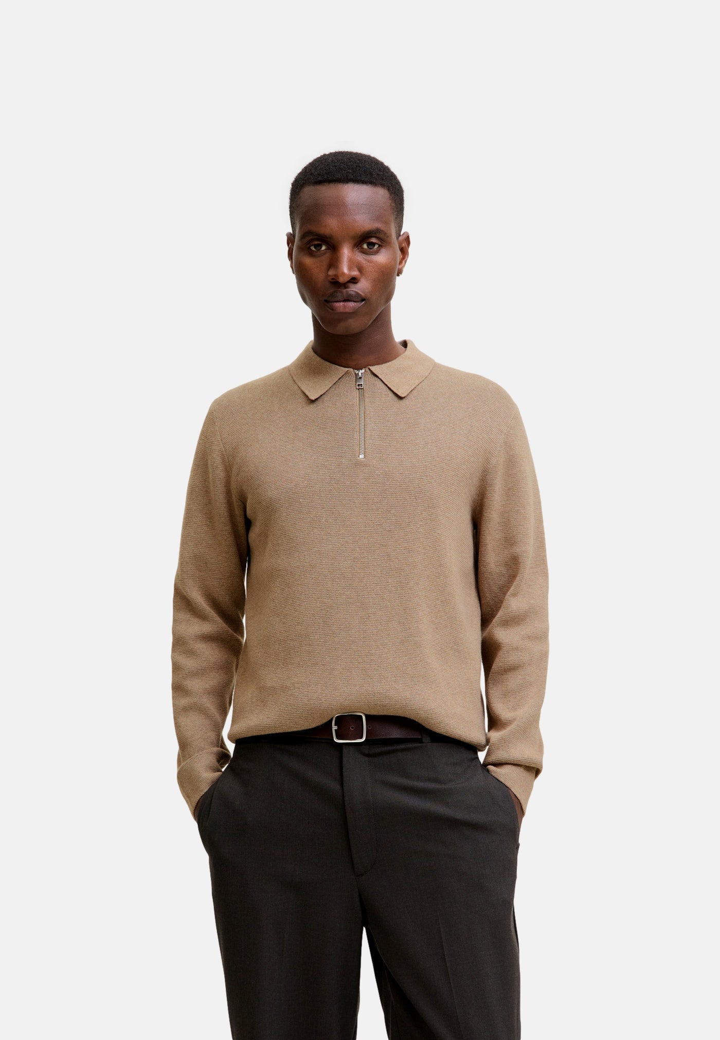 Jack & Jones Milano Langarmshirt mit Polokragen