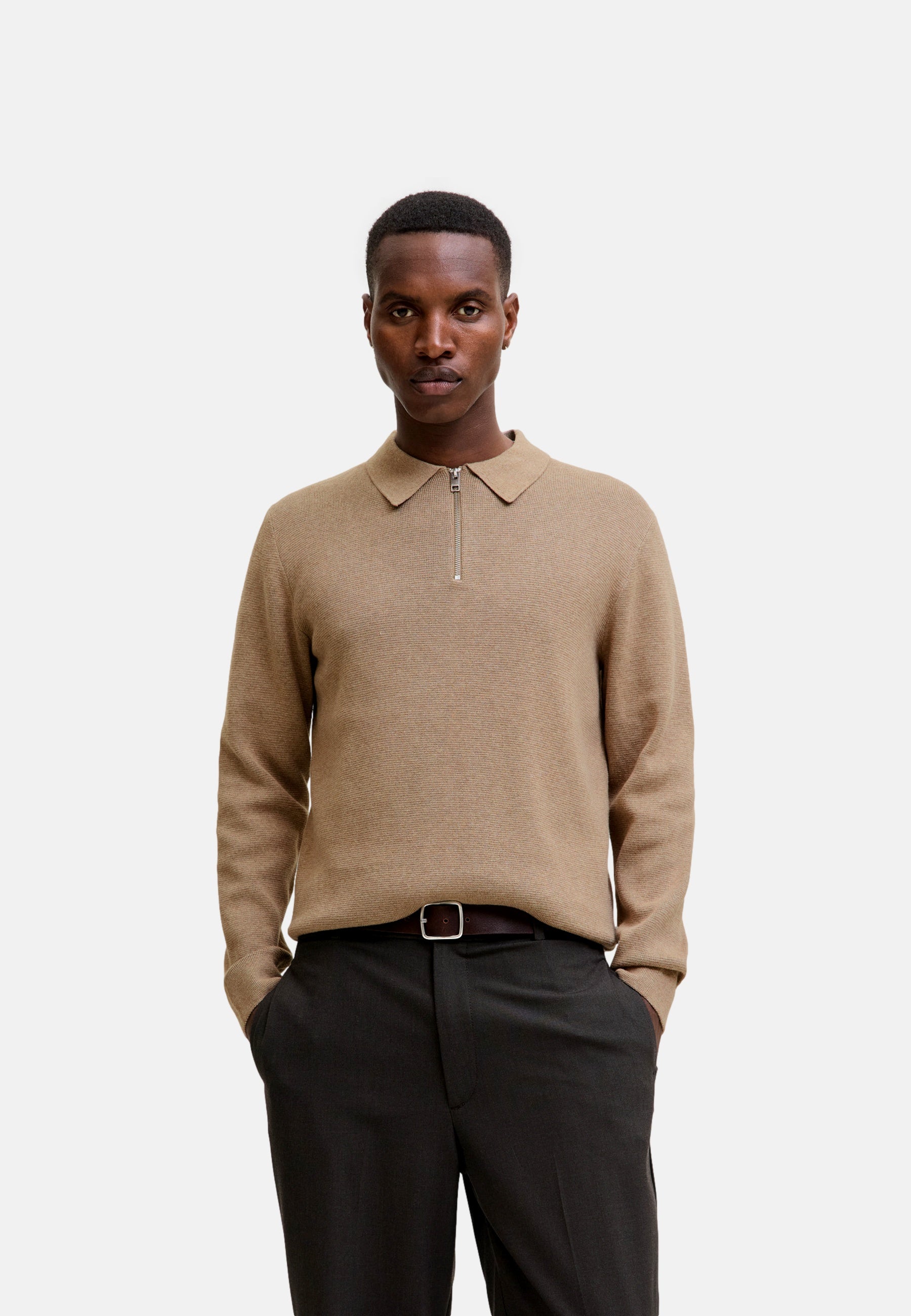 Jack & Jones Milano Langarmshirt mit Polokragen