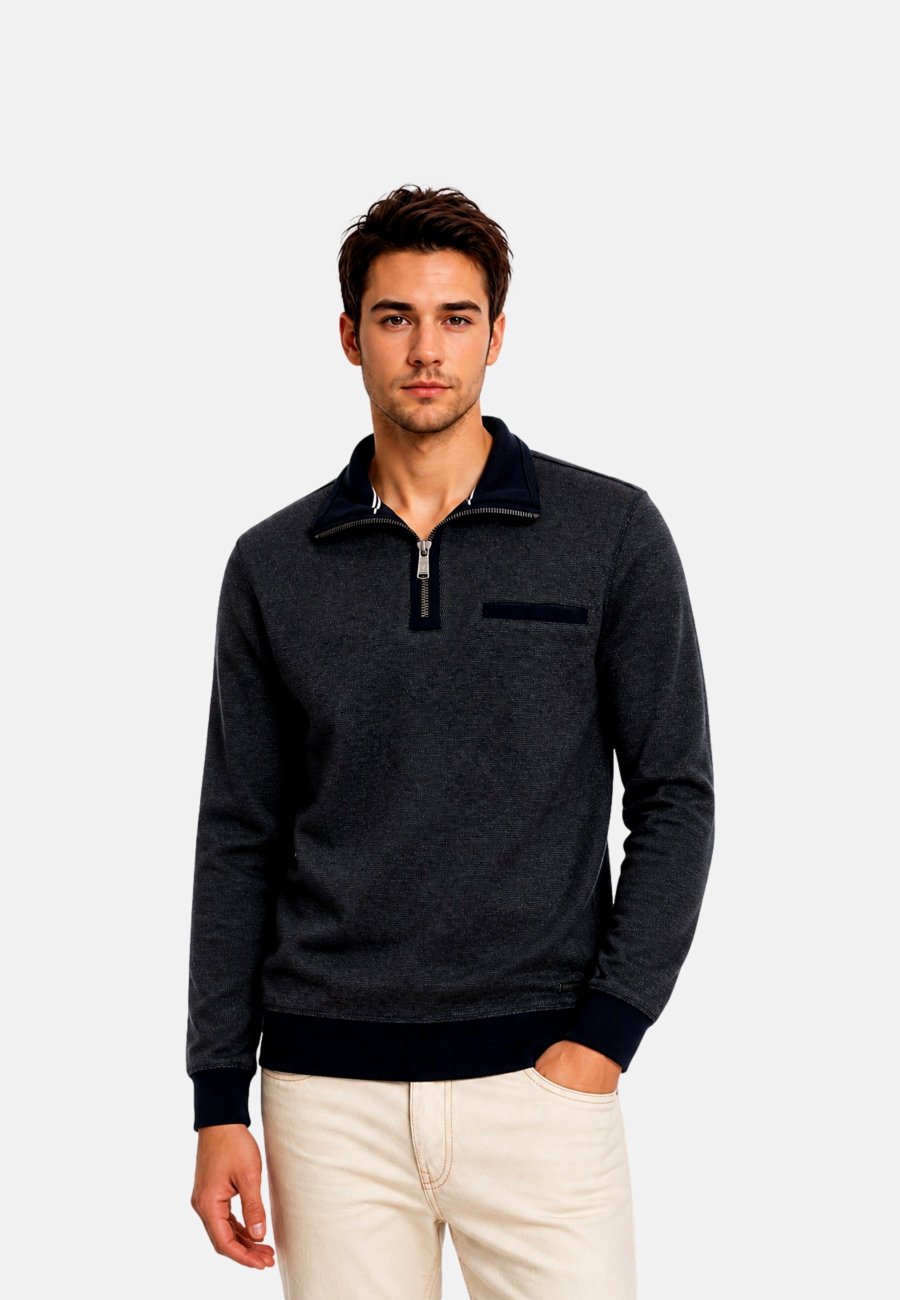 CASA MODA Pullover Troyer