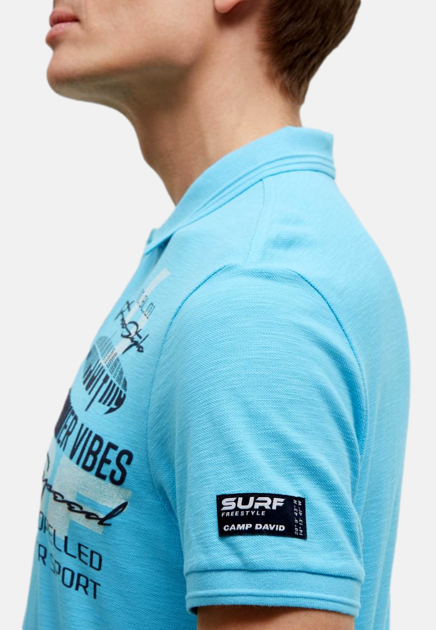 Camp David Windsurfing Kurzarmshirt mit Polokragen