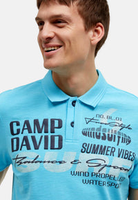 Camp David Windsurfing Kurzarmshirt mit Polokragen