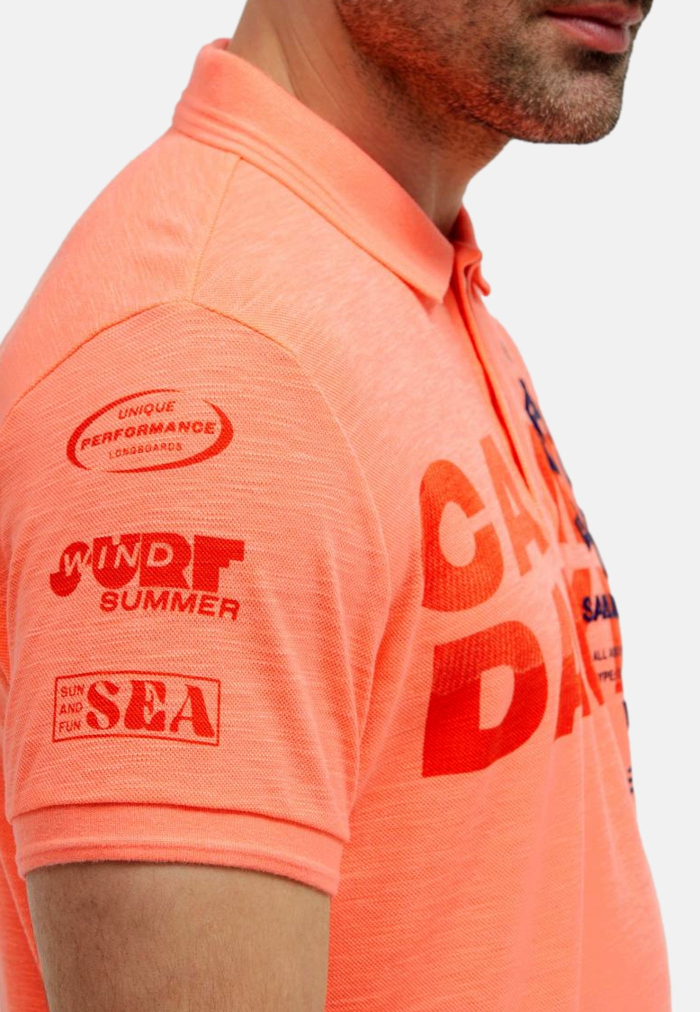 Camp David Windsurfing Kurzarmshirt mit Polokragen
