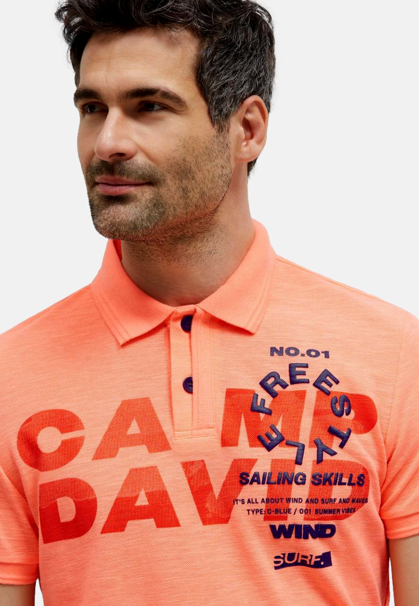 Camp David Windsurfing Kurzarmshirt mit Polokragen
