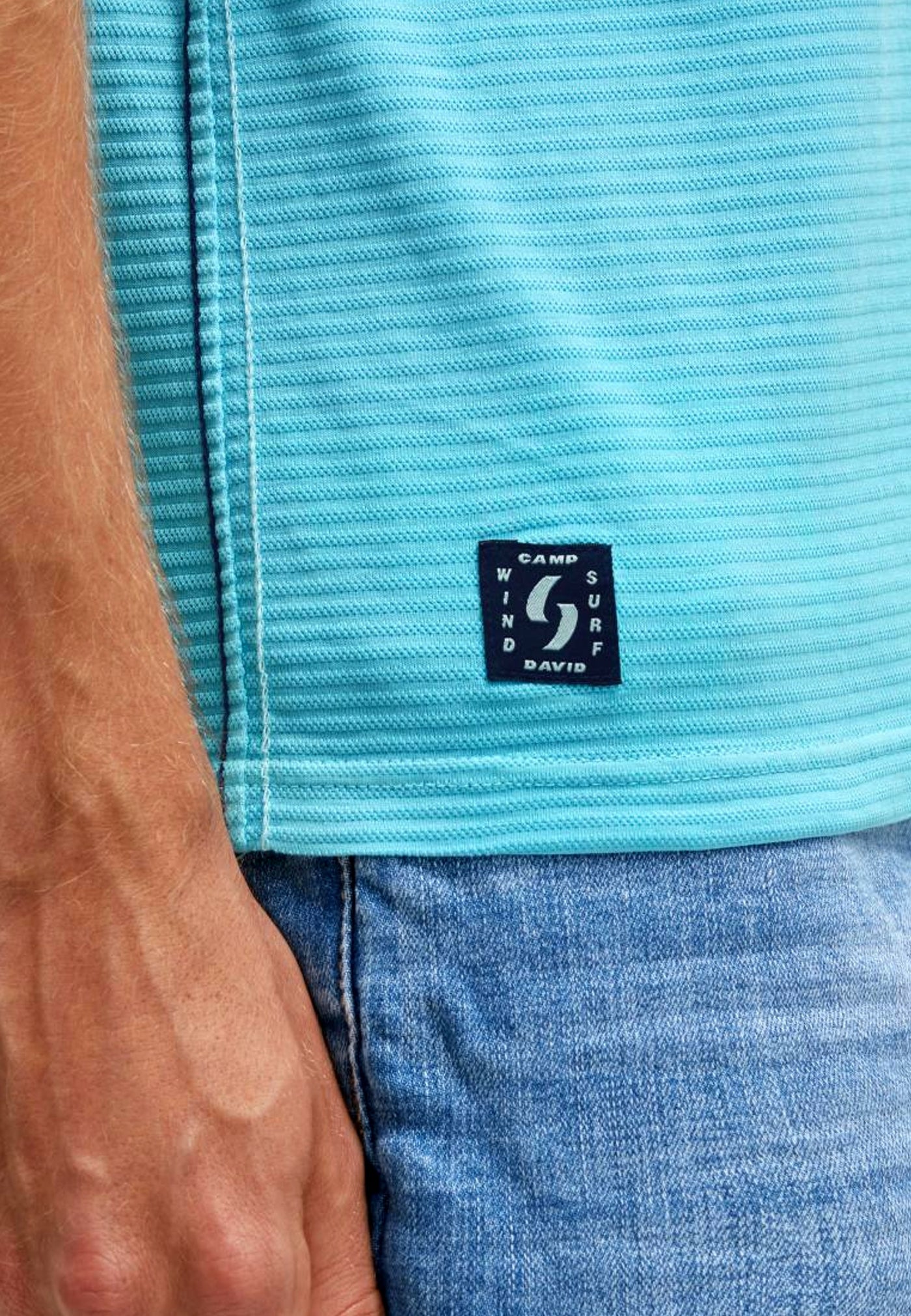 Camp David Windsurfing Kurzarmshirt mit Polokragen
