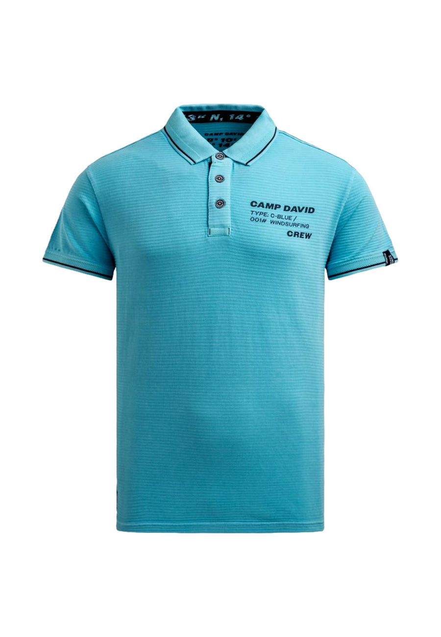 Camp David Windsurfing Kurzarmshirt mit Polokragen