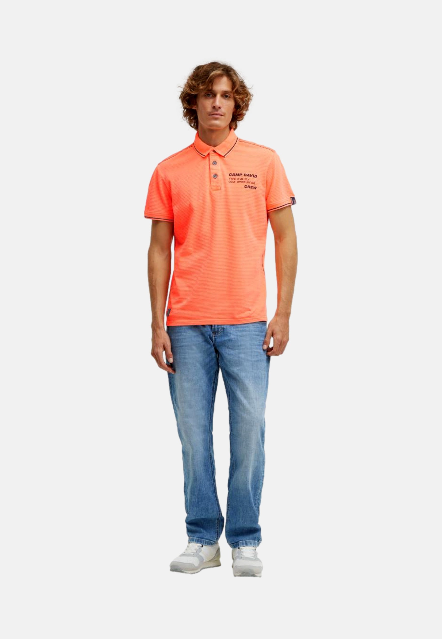 Camp David Windsurfing Kurzarmshirt mit Polokragen