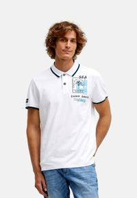 Camp David Oceanfront Kurzarmshirt mit Polokragen