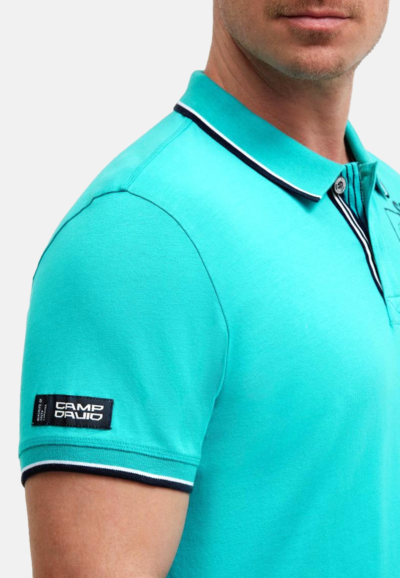 Camp David Oceanfront Kurzarmshirt mit Polokragen