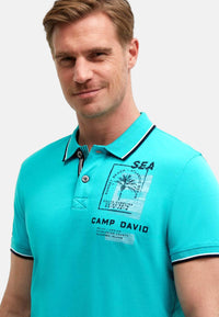 Camp David Oceanfront Kurzarmshirt mit Polokragen