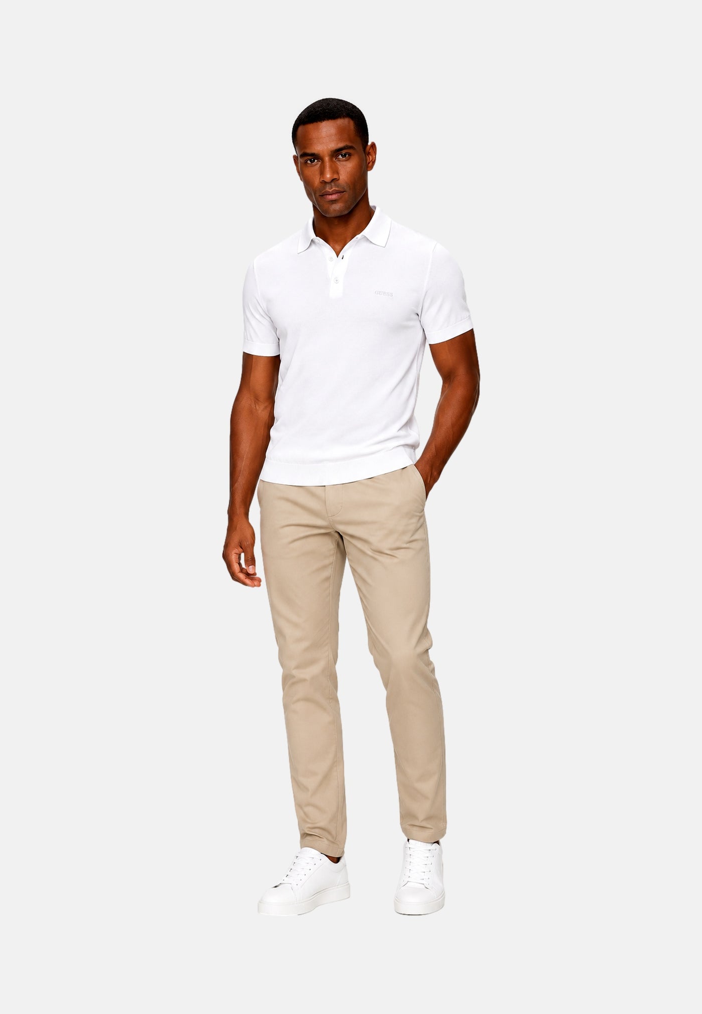 Guess CREE WASHED Kurzarmshirt mit Polokragen