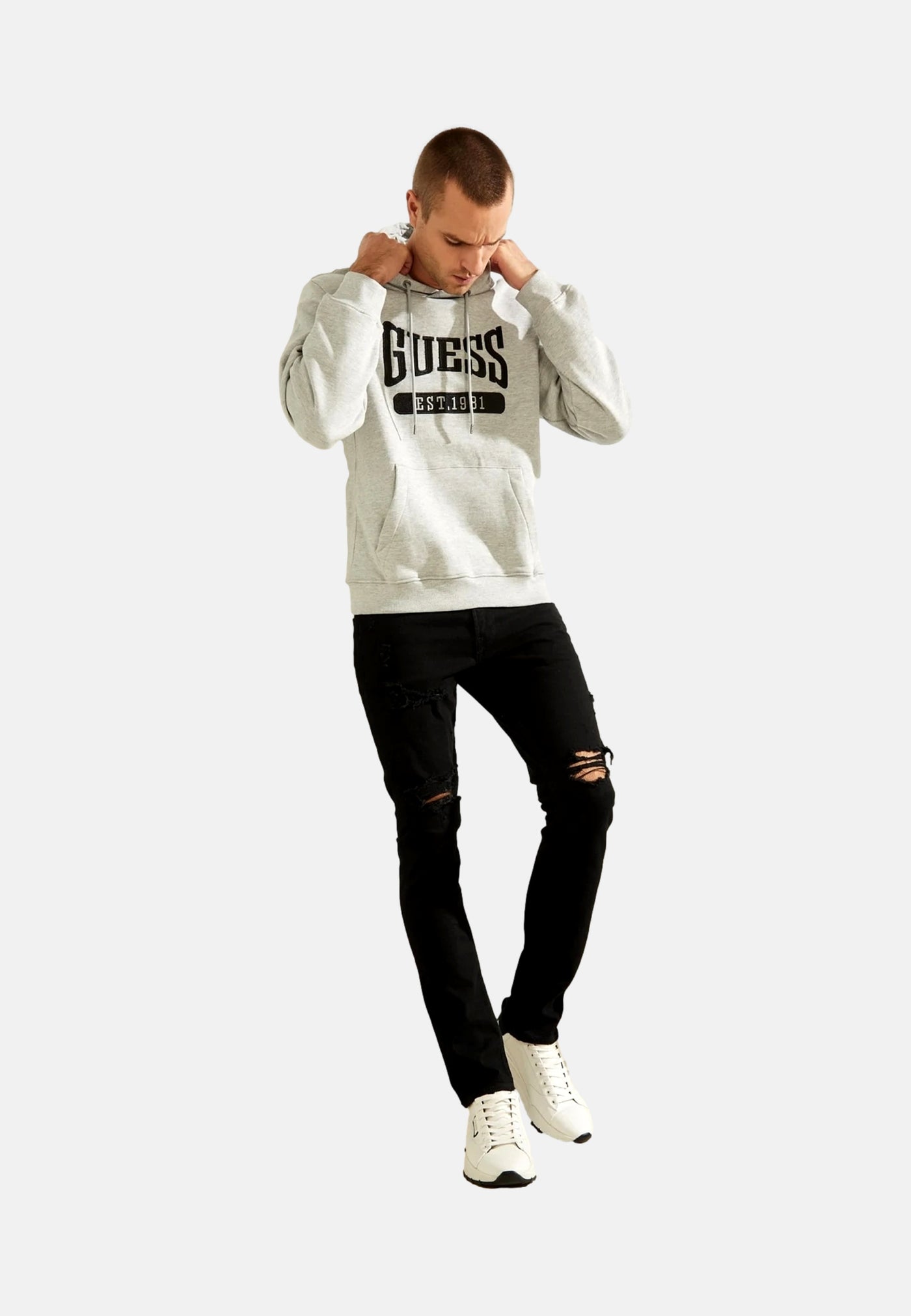 Guess ORGNC COTTON GYM GUESS HOODIE