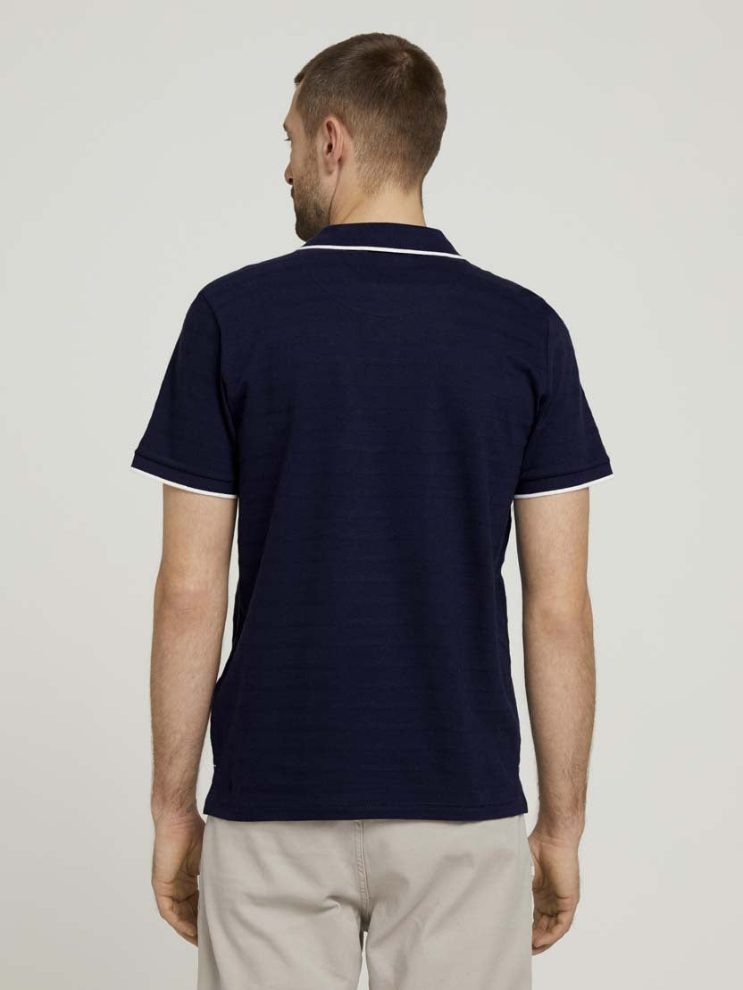 Tom Tailor Streifenstruktur Polo Shortsleeve