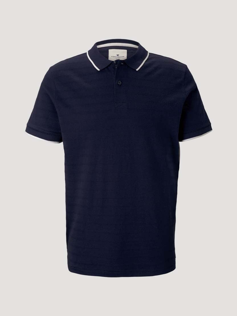 Tom Tailor Streifenstruktur Polo Shortsleeve