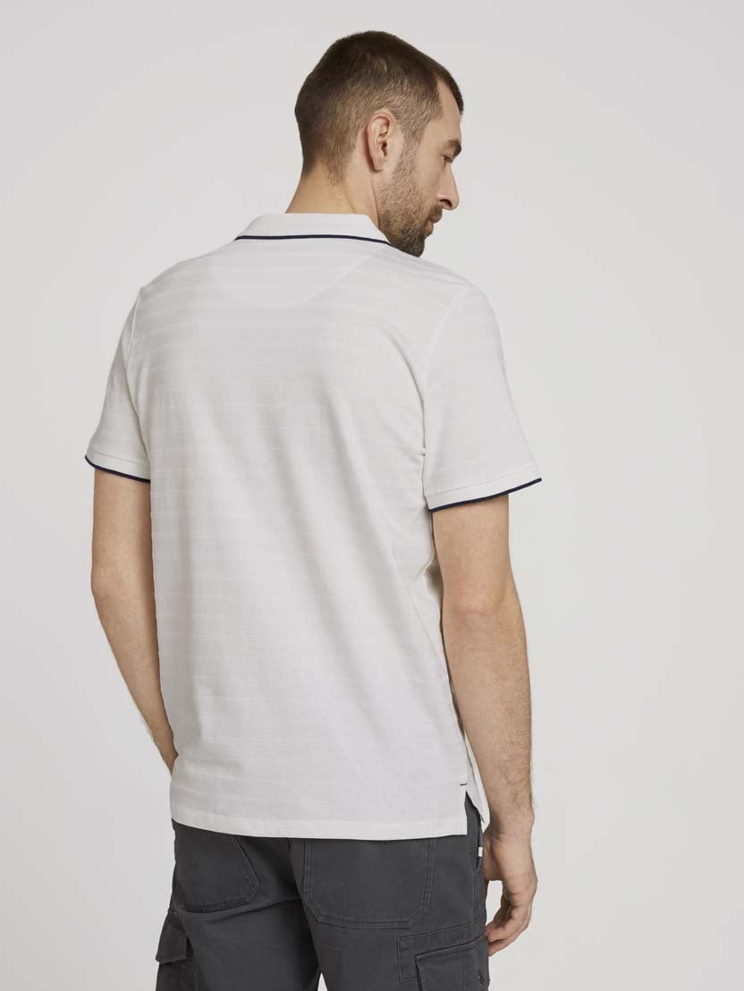 Tom Tailor Streifenstruktur Polo Shortsleeve