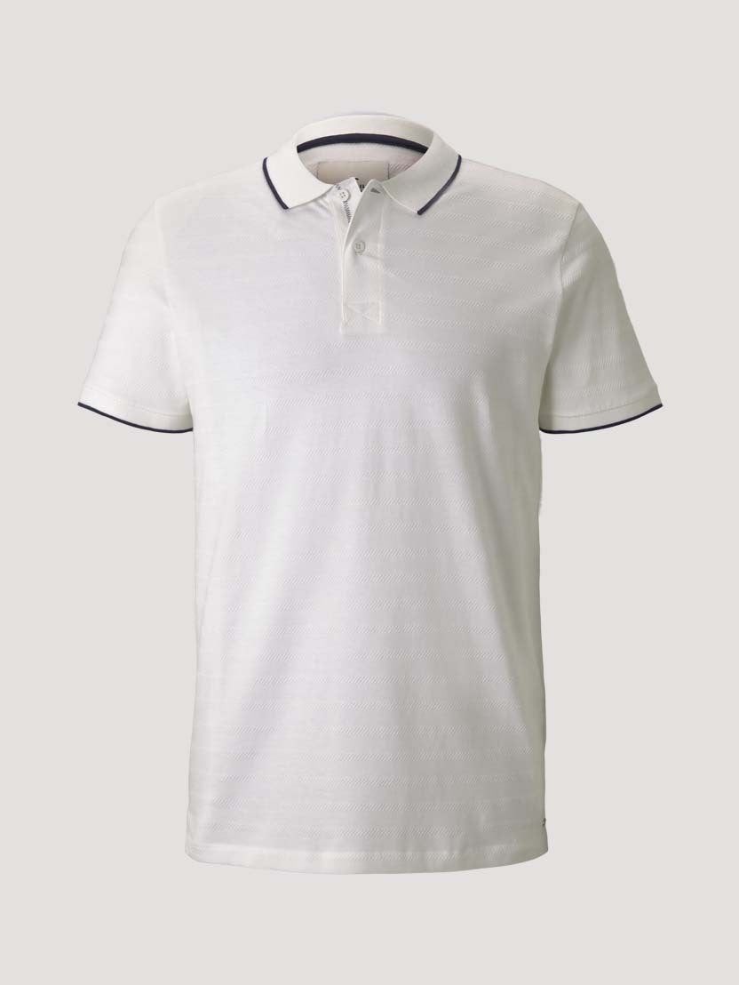 Tom Tailor Streifenstruktur Polo Shortsleeve