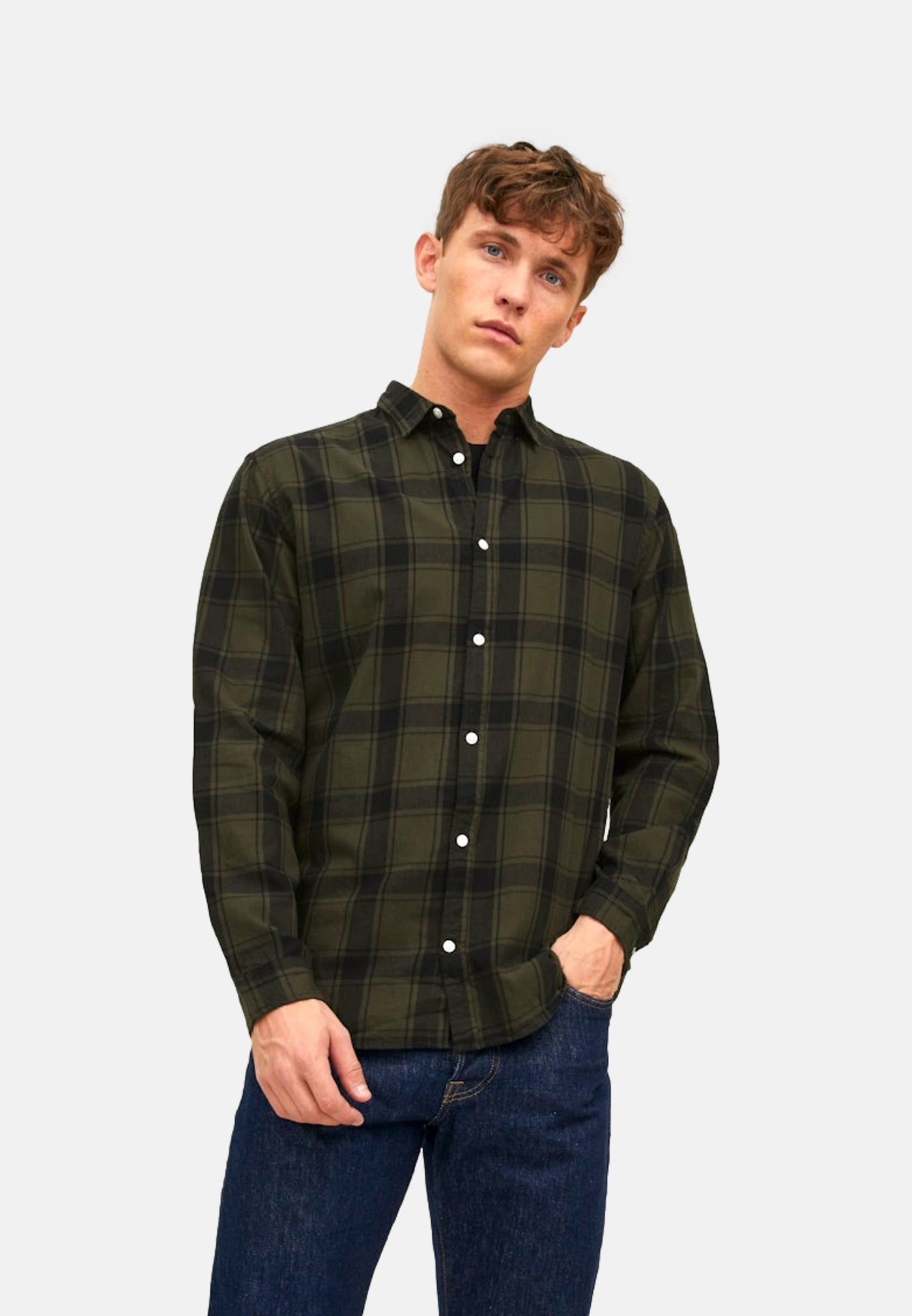 Jack & Jones JJEGINGHAM SHIRT Langarmhemd