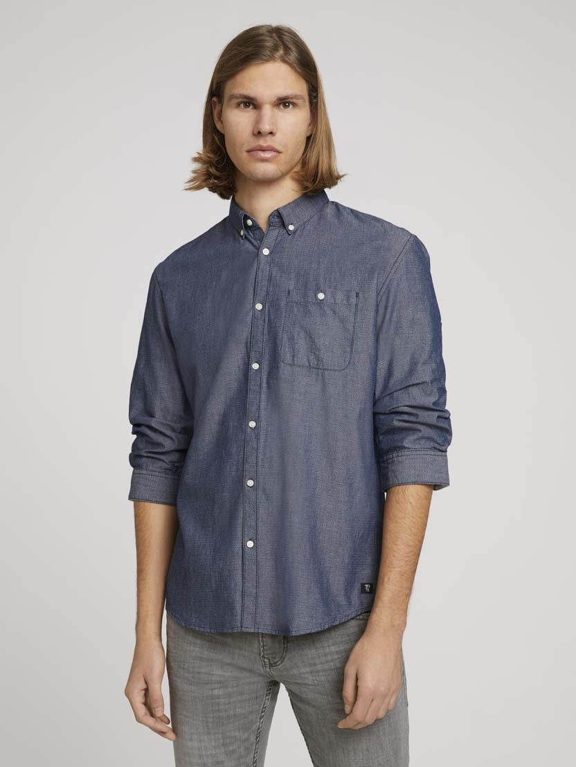 Tom Tailor Strukturiertes Shirt Button-Down