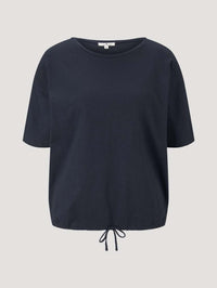 Tom Tailor Shirt Modal mit Tunnelzug Rundhals