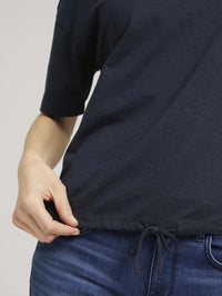 Tom Tailor Shirt Modal mit Tunnelzug Rundhals