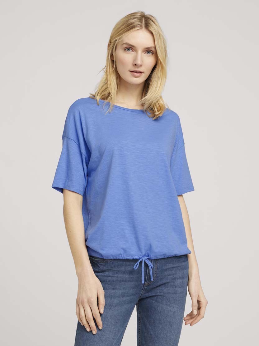 Tom Tailor Shirt Modal mit Tunnelzug Rundhals