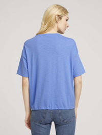 Tom Tailor Shirt Modal mit Tunnelzug Rundhals