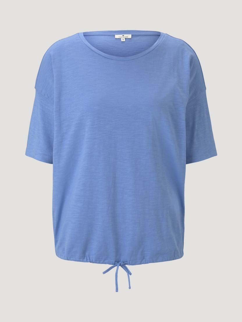 Tom Tailor Shirt Modal mit Tunnelzug Rundhals