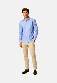 U.S. POLO Popline Langarmhemd Button Down Shirt