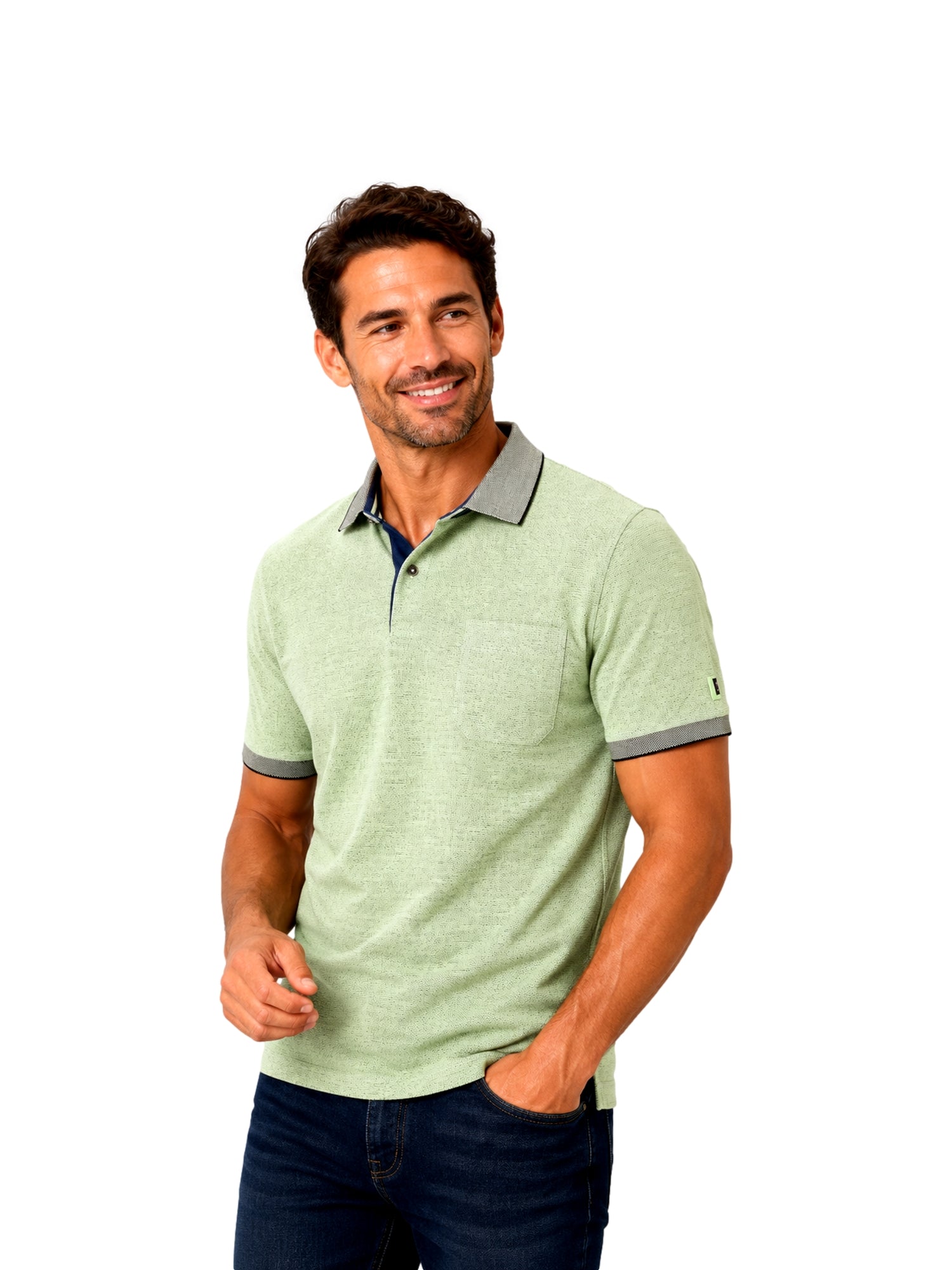 Hajo Jaspe Polokurzarmshirt