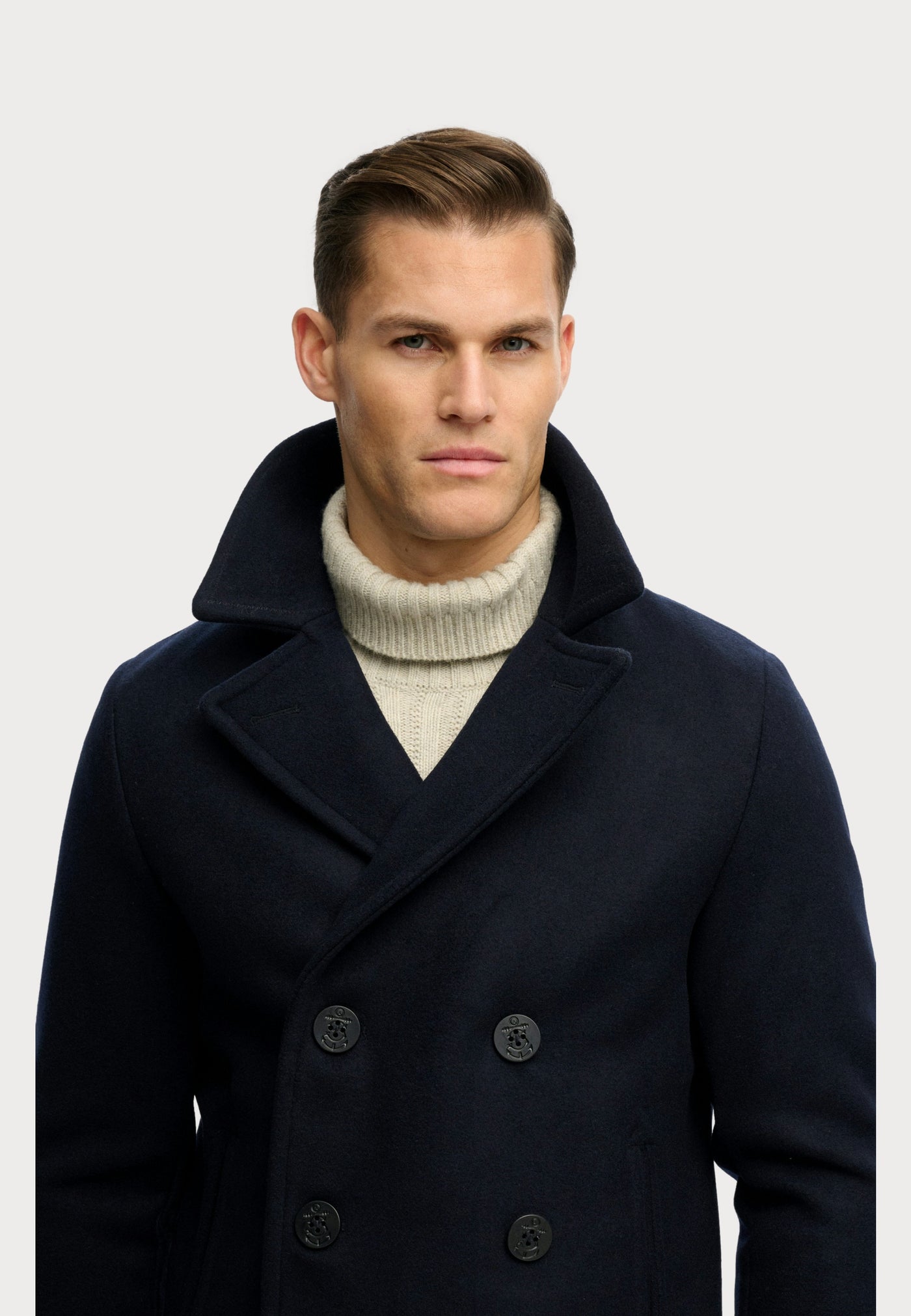 Superdry MERCHANT WOOL BLEND PEA COAT