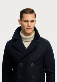 Superdry MERCHANT WOOL BLEND PEA COAT