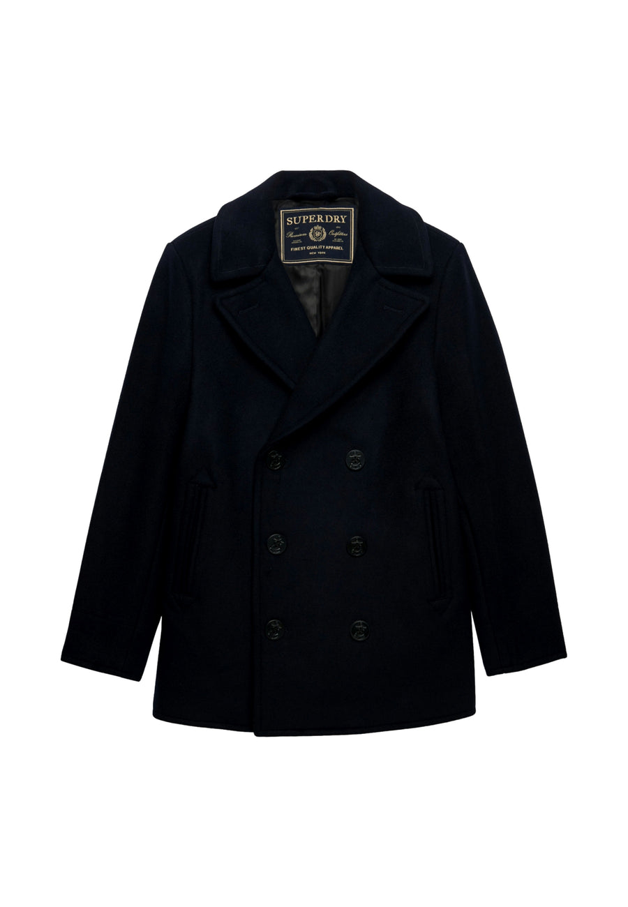 Superdry MERCHANT WOOL BLEND PEA COAT