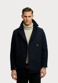 Superdry MERCHANT WOOL BLEND PEA COAT