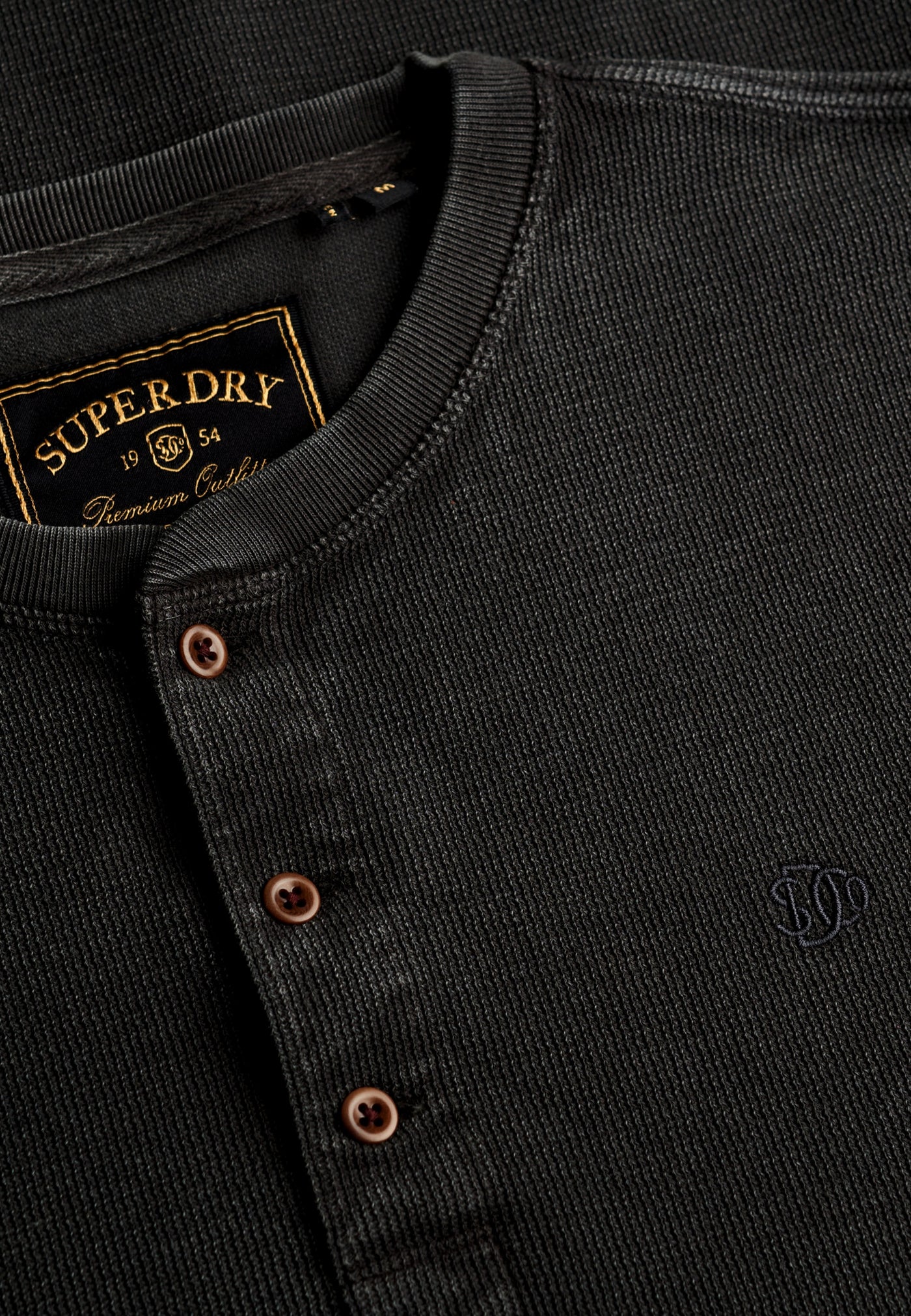 Superdry WAFFLE LONG SLEEVE HENLEY