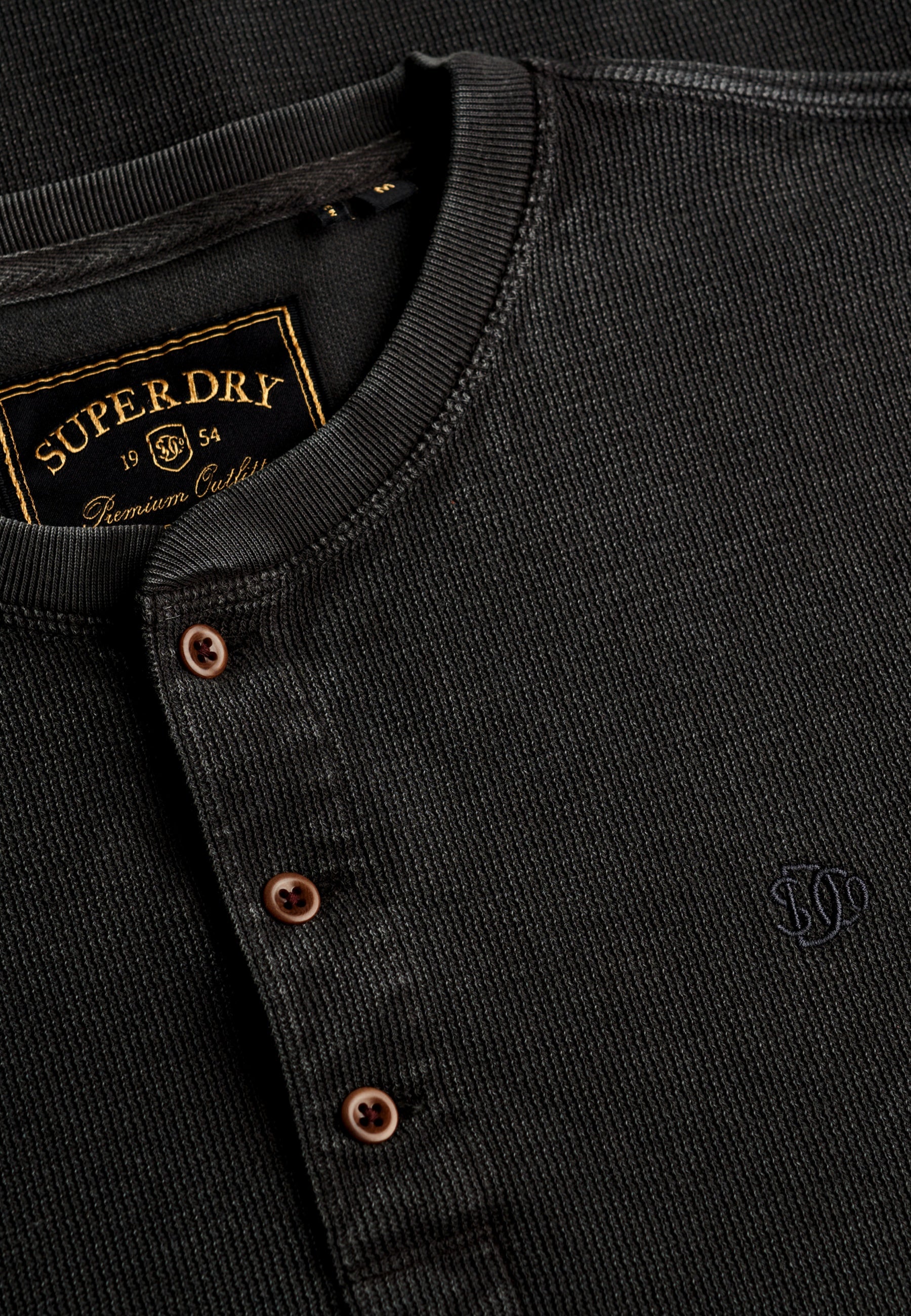 Superdry WAFFLE LONG SLEEVE HENLEY