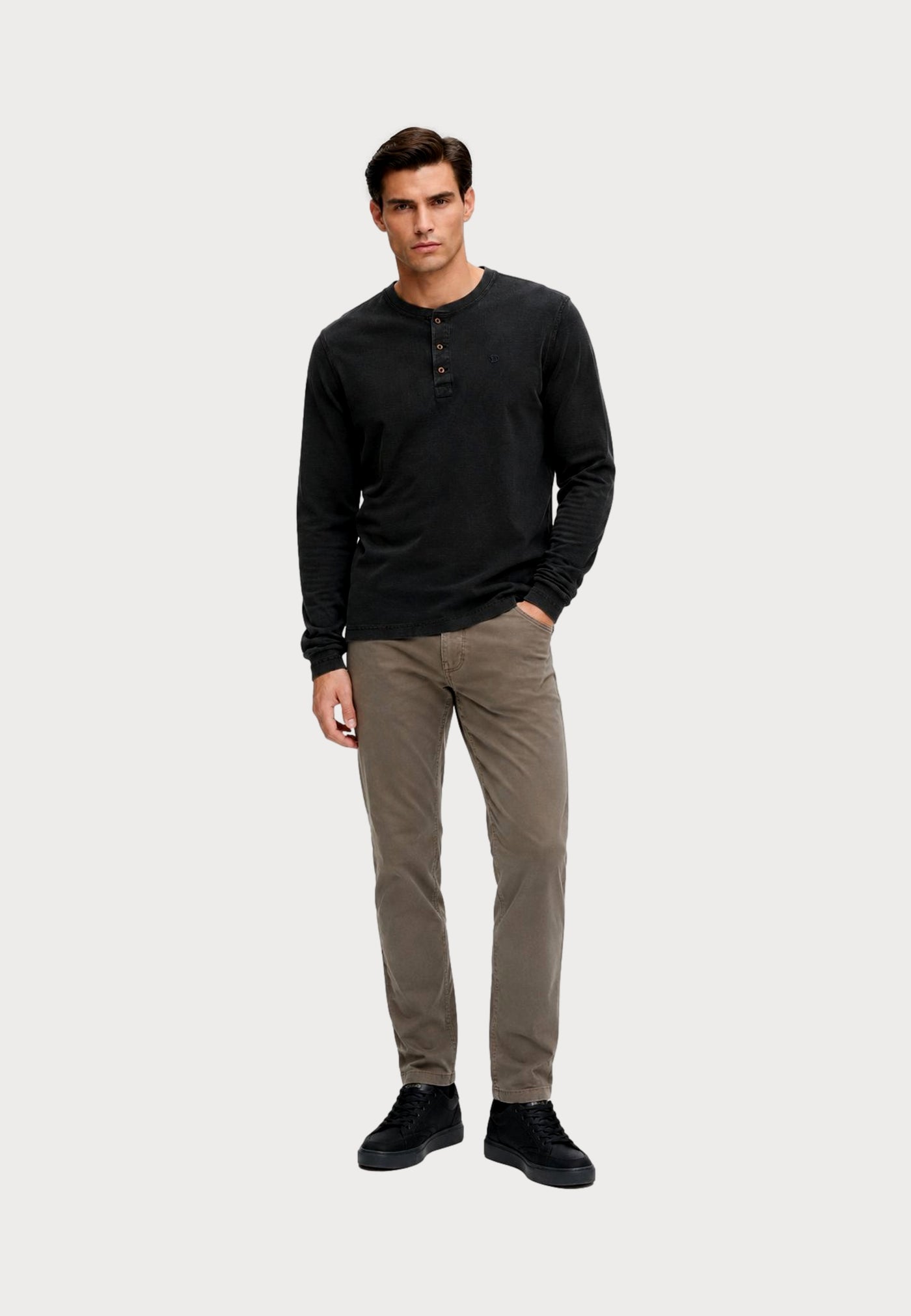 Superdry WAFFLE LONG SLEEVE HENLEY