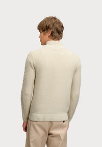 Superdry JACOB CABLE HALF ZIP KNIT