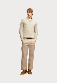 Superdry JACOB CABLE HALF ZIP KNIT