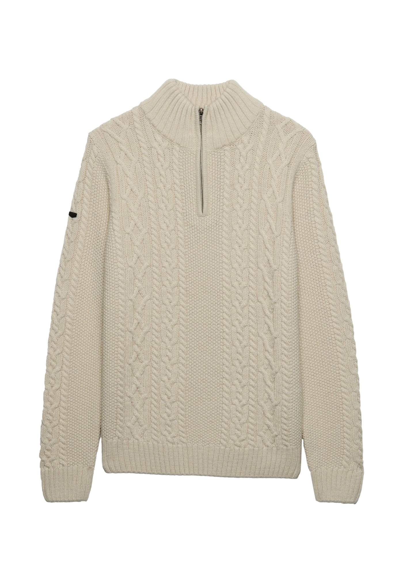 Superdry JACOB CABLE HALF ZIP KNIT