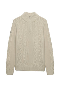 Superdry JACOB CABLE HALF ZIP KNIT